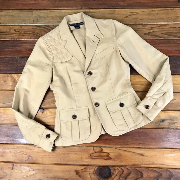 Ralph Lauren Black Label Jackets & Blazers - Ralph Lauren Black Lapel Blazer Khaki Tan Jacket